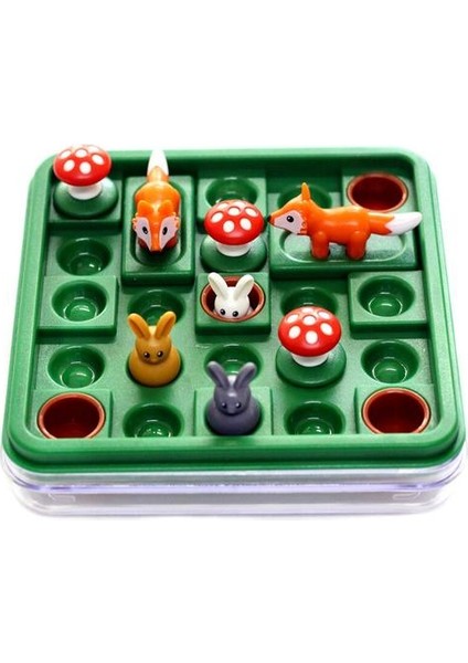 Bunny Zıplayan Oyunu Çocuk Bulmaca Kurulu Dama Oyuncak Komik Tavşan Fox Hareketli Strateji Masaüstü Hediye Çocuk Beyin Geliştirme | Strateji Oyunları(Yurt Dışından)