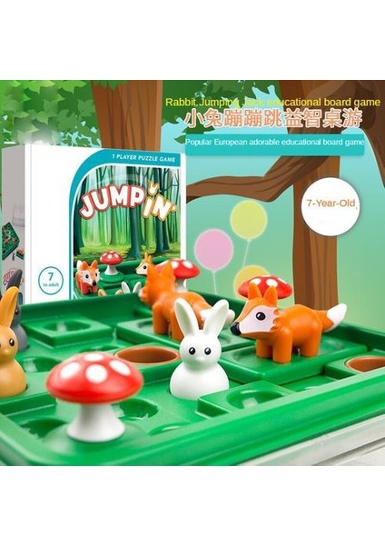 Bunny Zıplayan Oyunu Çocuk Bulmaca Kurulu Dama Oyuncak Komik Tavşan Fox Hareketli Strateji Masaüstü Hediye Çocuk Beyin Geliştirme | Strateji Oyunları(Yurt Dışından)