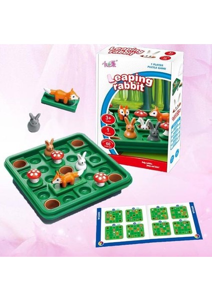 Bunny Zıplayan Oyunu Çocuk Bulmaca Kurulu Dama Oyuncak Komik Tavşan Fox Hareketli Strateji Masaüstü Hediye Çocuk Beyin Geliştirme | Strateji Oyunları(Yurt Dışından)