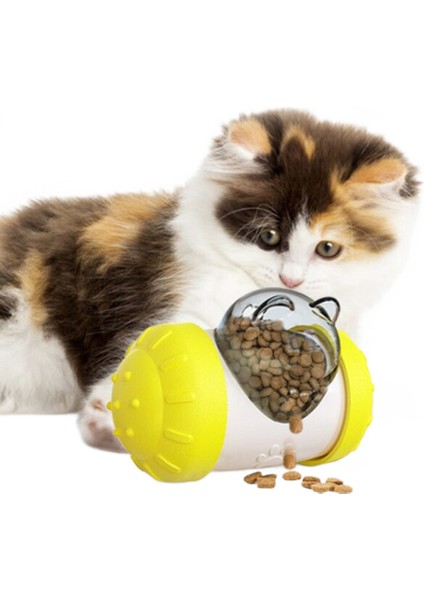Çok Kullanımlı Yavru Kedi Malzemeleri Sallanan Ayı Gıda Kaçak Oyuncak Köpek Oyuncaklar Pet Aksesuarları Gıda Dağıtıcı Pet Ürünleri | Kedi Oyuncakları (Sarı)