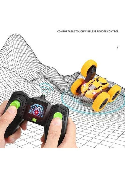 4WD Radyo Kontrol Araçları Deformasyon Buggy Elektronik Rc Kaya Rulo Araba 360 Derece Çevirme Paletli Model Stunt Arabalar Oyuncak | Rc Arabalar (Mavi)