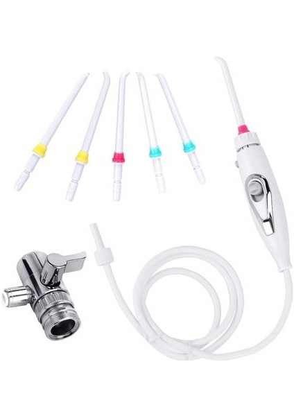 6 Ipuçları Aile Anahtarı Musluk Oral Jet Irrigator Basınç Su Diş Flosser Spa Temizleyici Interdental Fırça Günlük Diş Temizleyici | Oral Irrigatörler