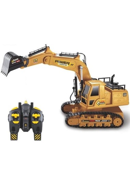 1:18 Rc Kamyon Büyük Rc Uzaktan Kumanda Ekskavatör Traktör Modeli Mühendisliği Araba 2.4g Radyo 680 Rotasyon Kazma Toprak Ses Oyuncak | Rc Arabalar
