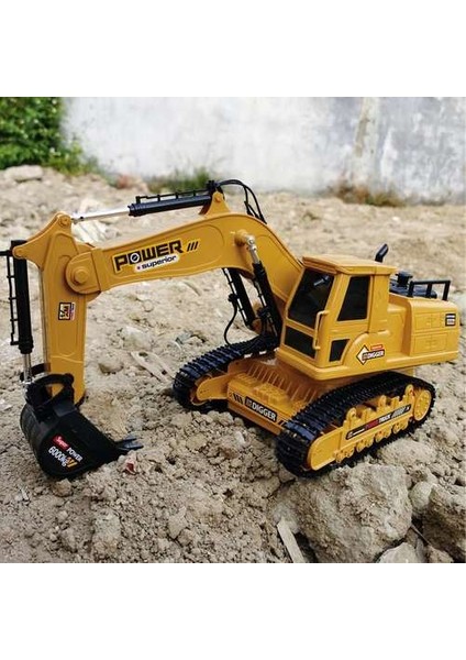 1:18 Rc Kamyon Büyük Rc Uzaktan Kumanda Ekskavatör Traktör Modeli Mühendisliği Araba 2.4g Radyo 680 Rotasyon Kazma Toprak Ses Oyuncak | Rc Arabalar
