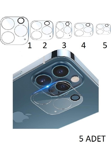 Iphone 12 Pro (5 Adet) Kamera Koruma Lens Camı