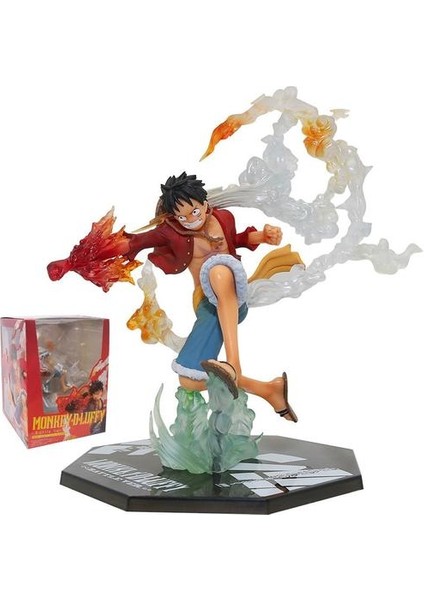 Anime Figürü Yangın Yumruk Luffy Ace Figurin Diyeboz Jambe Sanji Pvc Koleksiyon Model Oyuncaklar | Aksiyon Figürleri (Luffy)