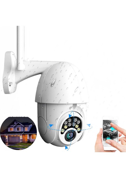 10LED 5x Zoom Hd 2mp Ip Güvenlik Kamerası Wifi Kablosuz 1080P Açık Ptz Su Geçirmez Gece Visi