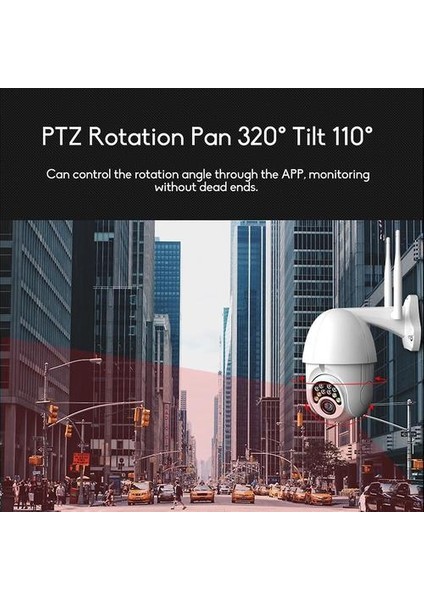 10LED 5x Zoom Hd 2mp Ip Güvenlik Kamerası Wifi Kablosuz 1080P Açık Ptz Su Geçirmez Gece Visi