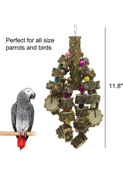 Kuş Oyuncakları Doğal Ahşap Büyük Papağan Oyuncak Kuş Oyuncaklar Afrika Gri Macaws Cockatoos Papağan Kuşlar ve Daha Fazlası | Kuş Oyuncakları fiyatları