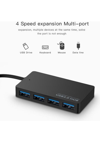 1pc Yüksek Hızlı USB 3.0 Hub Multi USB Splitter 4 Bağlantı Noktası Genişletici Dizüstü Bilgisayar Için Birden Çok USB Genişletici Bilgisayar Aksesuarları