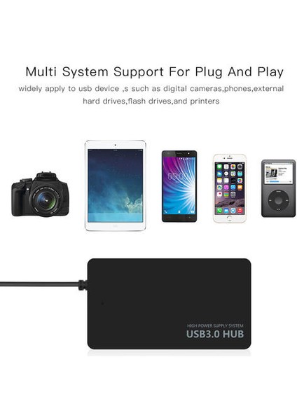 1pc Yüksek Hızlı USB 3.0 Hub Multi USB Splitter 4 Bağlantı Noktası Genişletici Dizüstü Bilgisayar Için Birden Çok USB Genişletici Bilgisayar Aksesuarları