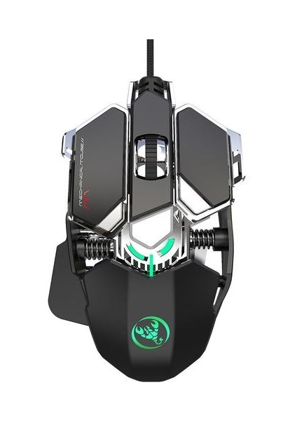 Mekanik Oyunu Tanımlamak USB Kablolu 6400DPI Ayarlanabilir Oyun Mouse Fare Pc 9 Düğme Programlama Için Süper Fare Ergonomi | Fareler
