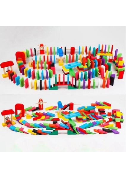 Domino Set Çocuk Eğitim Yapı Blokları Öğrenci Standart Rekabet Organ Domino(Yurt Dışından)