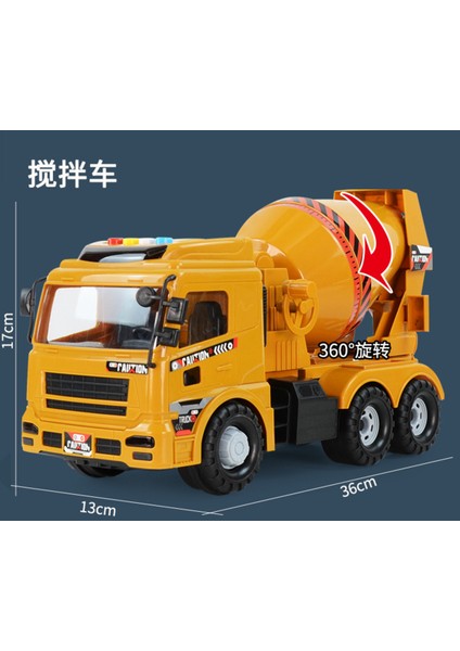 Büyük Mühendislik Araç Modeli Döküm Alaşım Metal Araba Ekskavatör Vinç Mikser Kamyon Model Oyuncak Müzik Işık Çocuklar Için Açık Oyun | Diecasts oyuncak Araçlar (Sarı) fiyatları