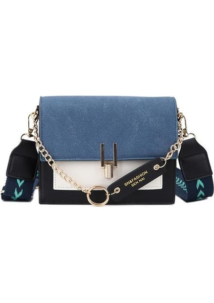Kadınlar Için 19 cm Moda Çanta Crossbody Çanta Omuz Paketi Fanni Çanta Çantalar Çanta Tasarımcı Küçük Çanta Çapraz Vücut Lüks Bayan Çanta (Mavi)
