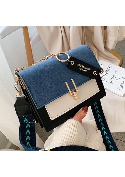 Kadınlar Için 19 cm Moda Çanta Crossbody Çanta Omuz Paketi Fanni Çanta Çantalar Çanta Tasarımcı Küçük Çanta Çapraz Vücut Lüks Bayan Çanta (Mavi)
