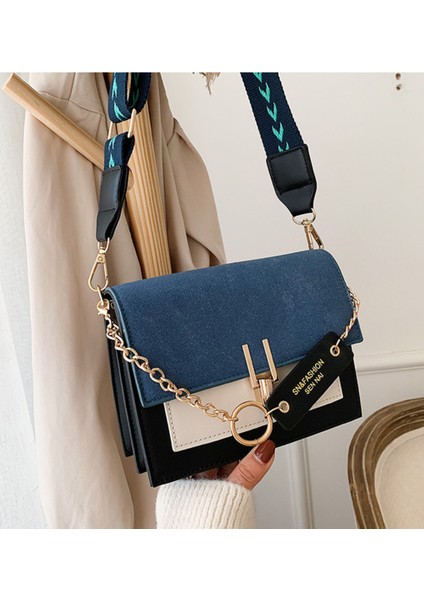 Kadınlar Için 19 cm Moda Çanta Crossbody Çanta Omuz Paketi Fanni Çanta Çantalar Çanta Tasarımcı Küçük Çanta Çapraz Vücut Lüks Bayan Çanta (Mavi)