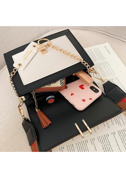 Kadınlar Için 19 cm Moda Çanta Crossbody Çanta Omuz Paketi Fanni Çanta Çantalar Çanta Tasarımcı Küçük Çanta Çapraz Vücut Lüks Bayan Çanta (Siyah)