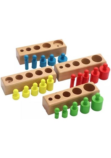 Çocuklar Montessori Silindir Soketi Bulmacalar Oyuncak Bebek Gelişimi Uygulama ve Sensescreschool Eğitim Ahşap Oyuncaklar Çocuk | Matematik Oyuncakları