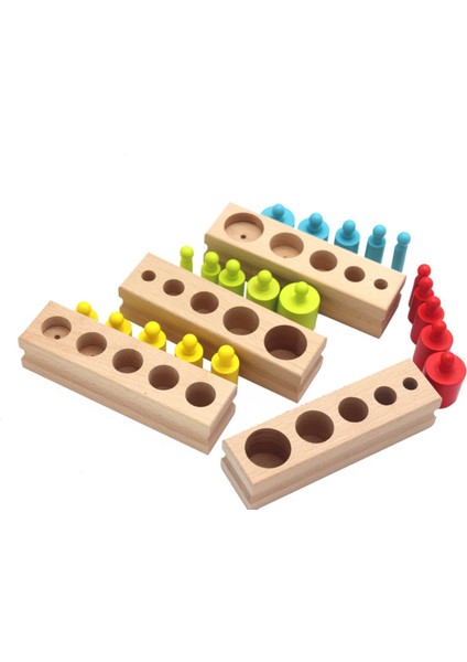 Çocuklar Montessori Silindir Soketi Bulmacalar Oyuncak Bebek Gelişimi Uygulama ve Sensescreschool Eğitim Ahşap Oyuncaklar Çocuk | Matematik Oyuncakları