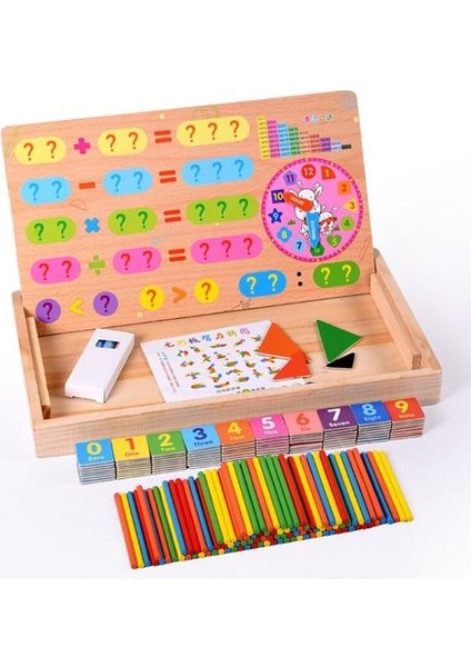 Ahşap Çocuk Matematik Erken Eğitim Bulmaca Ahşap Çocuk Manyetik Çok Fonksiyonlu Dijital Aritmetik Öğrenme Bulmaca Kutusu | Matematik Oyuncakları