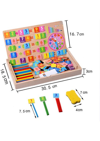 Ahşap Çocuk Matematik Erken Eğitim Bulmaca Ahşap Çocuk Manyetik Çok Fonksiyonlu Dijital Aritmetik Öğrenme Bulmaca Kutusu | Matematik Oyuncakları modelleri