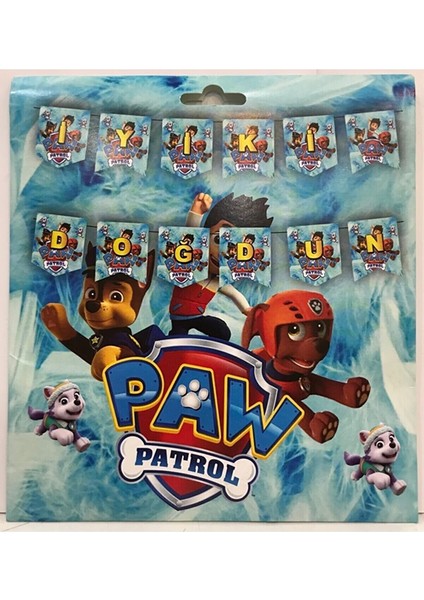 Paw Patrol Konsept Iyiki Doğdun Banner Yazı