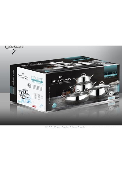 Delux 8 Prç Çelik Set