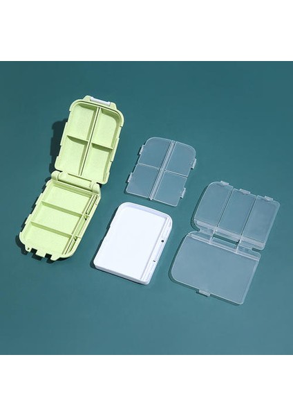 4pcs Taşınabilir Katlanabilir Üç Katmanlı 8 Bölümlü Küçük Tıp Kutusu Haplar ve Haplar Saklatma Kutularına Bölünür (Yurt Dışından) fiyatları