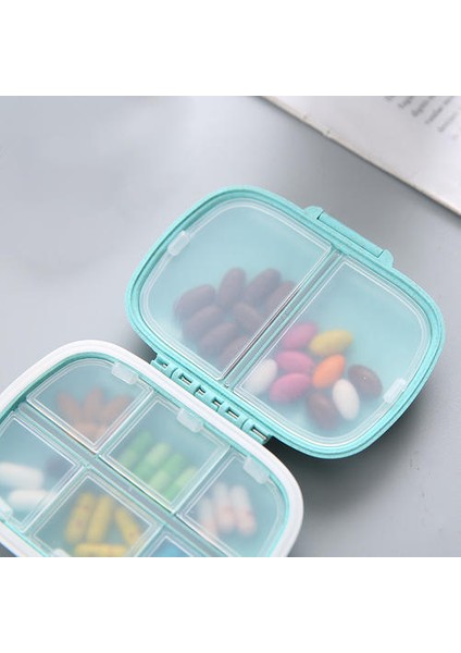 4pcs Taşınabilir 8 Bölmeli Mühürlü Ilaç Kutusu Nem Geçirmez Bir Haftalık Hap Kutusu Ayrı Depolama Buğday Ilaç Kutusu (Yurt Dışından)