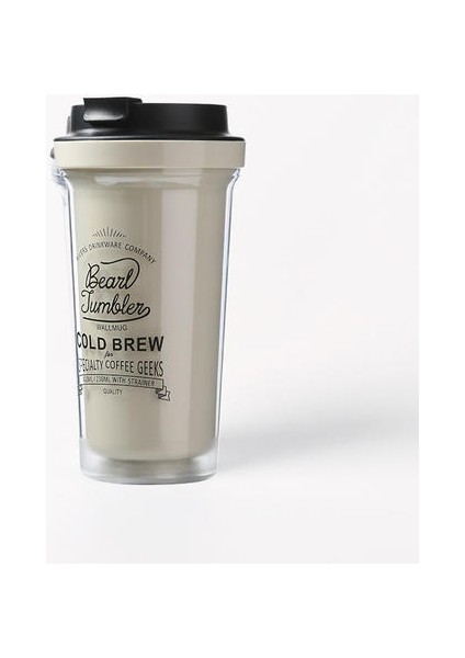 400ML Erkek ve Kadın Çift Bardak Su Bardakları Öğrenciler Yaratıcı Trend Taze Flip Kahve Fincanları Kullanışlı Fincan (Yurt Dışından)