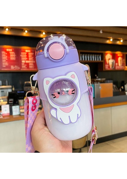 700ML Sevimli Saman Su Bardağı Yüksek Değerli Kızın Kalp Fincanı Öğrenci Su Şişesi (Yurt Dışından)