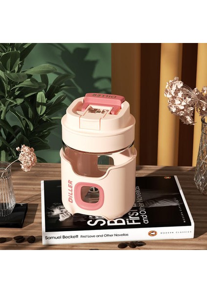 Isıya Dayanıklı Yüksek Borosilikat Cam Bardak Yüksek Değerli Fincan Çift Içme Saman Fincanları Ofis Kahve Fincanları (Yurt Dışından)