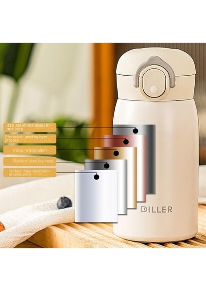 316 Paslanmaz Çelik Termos Kupası Taşınabilir Mini Su Isıtıcısı Öğrenci Su Kupası (Yurt Dışından) modelleri