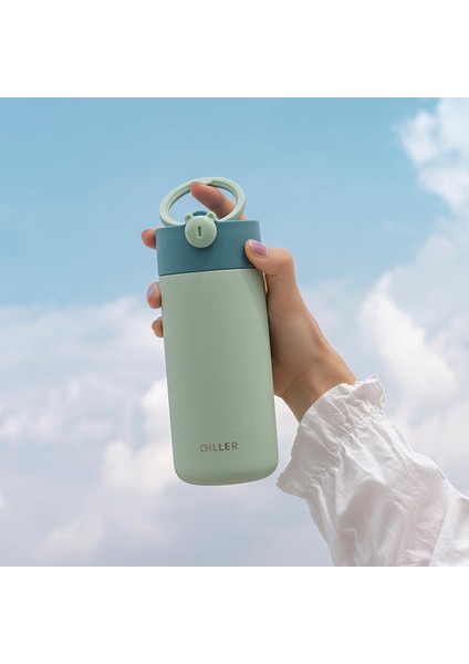 Sevimli Kız Termos Kupası Yaratıcı Taşınabilir Kulp Termos Kupası Öğrenciler Için Thermos Cup (Yurt Dışından)