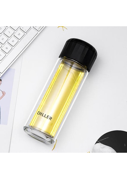 Yüksek Borosilikat Çift Katmanlı Yalıtım Çay Kupası Çay Ayrılmış Erkek ve Kız Camı Basit Yüksek Sıcaklık Dirençli Çay Kupası (Yurt Dışından)