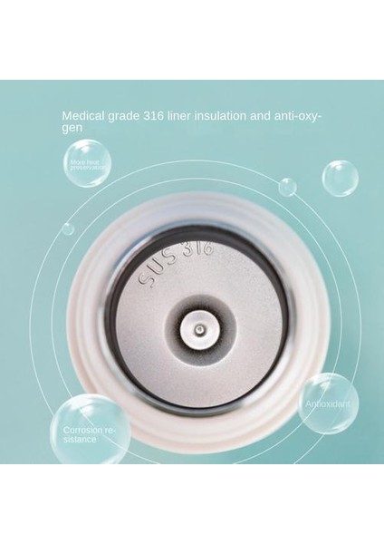 380MLSTRAW Happy Children's Thermos Cup 316 Paslanmaz Çelik Termos Kupası Anaokulu Öğrenci Su Şişesi Taşıyor (Yurt Dışından) fırsatları