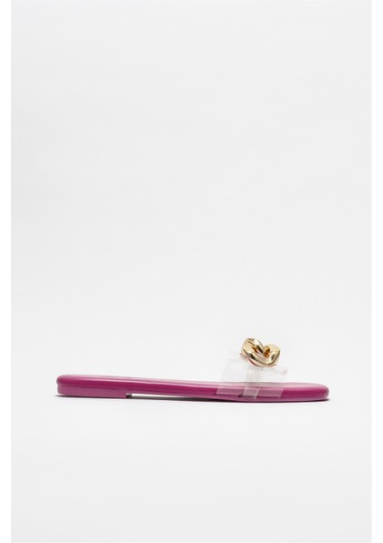 Fuşya Kadın Düz Terlik