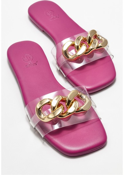 Fuşya Kadın Düz Terlik modelleri