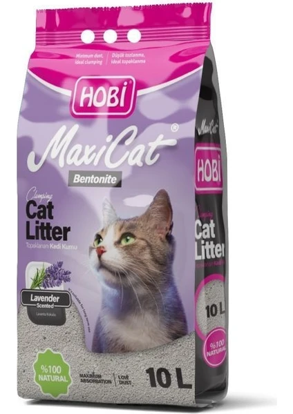 Maxicat Lavanta Kokulu Bentonit Kedi Kumu 10 Litre