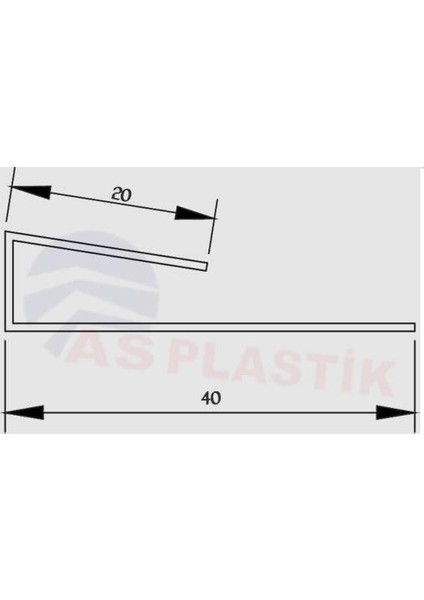 As Plastik Süper U  Bitim Çıtası Altınmeşe 4 mt