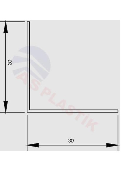 As Plastik 30*30 Pvc Köşebent Beyaz  4 mt