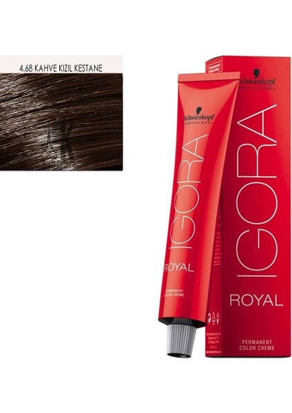 Royal Saç Boyası 60 Ml 4.68 Kahve Kızıl Kestane