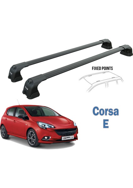 Opel Corsa E Ara Atkısı Siyah Set 2015-2019 Pro 3