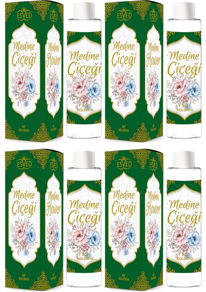 Medine Çiçeği Kolonya 400ML. 80 Derece 4 Adet