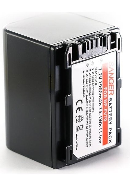 Sony DCR-DVD106 DCR-DVD108 Için Sanger NP-FV70 Batarya
