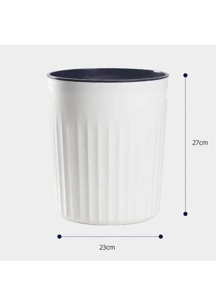 10LPRESÜR Halka Kapaksız Oturma Odası Yatak Odası Çöp Kutusu Sınıflandırılmış Plastik Sıhhi Kova (Yurt Dışından)