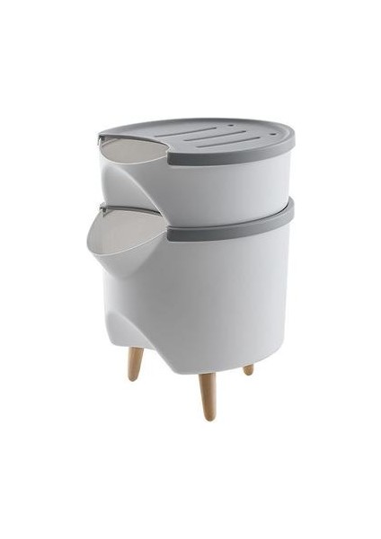 8lhome Tuvalet Mutfak Yatak Odası Oturma Odası Çöp Kutusu Yaratıcı Çift Kova Sıralama Çöp Kutusu (Yurt Dışından)