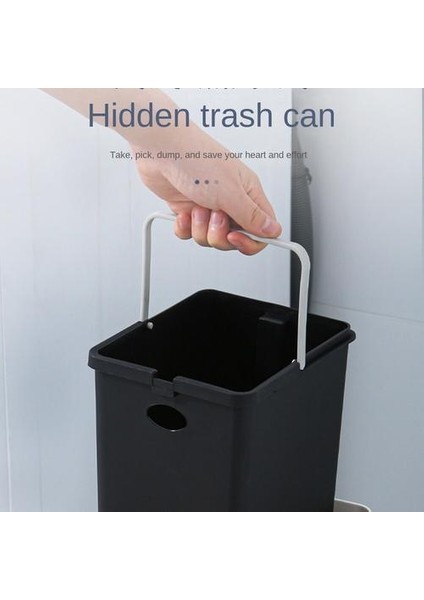 5l Japon Tarzı Entegre Çöp Kutusu Ev Çöp Kutusu Kapaklı Oluklu Pres Tipi Çöp Kutusu Kapaklı (Yurt Dışından)