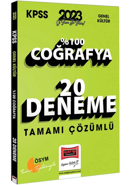 Yargı Yayınevi 2023 KPSS Coğrafya Tamamı Çözümlü 20 Deneme